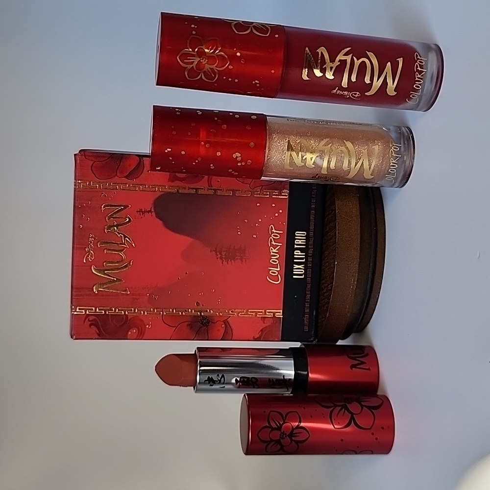 Colourpop Mulan Lux Lip Trio Honor To Us All - Hua Mulan, Phoenix, & Strong Chi